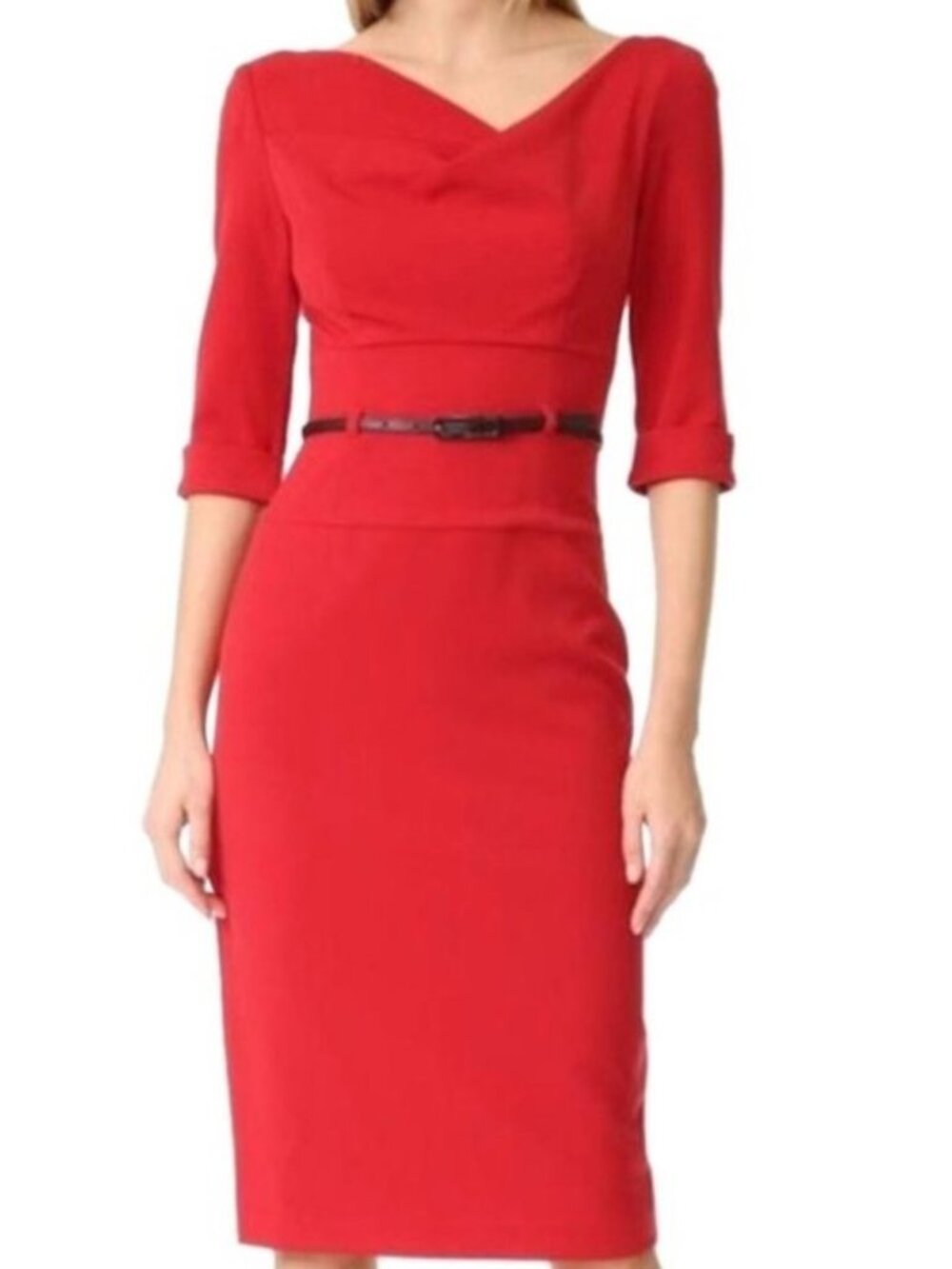 Black Halo Dress/three quarter sleeve Jackie O